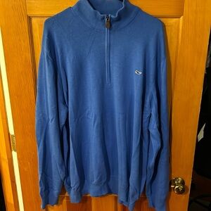 Vineyard Vine Men’s 1/4 Zip Sweater - NWOT, XL , Blue